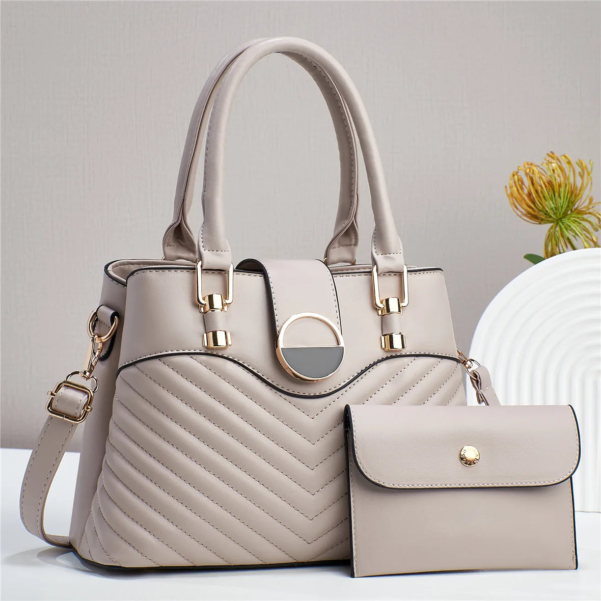 Luxury women's large capacity leather handbag by MC The Black Diamonds, casual tote with shoulder strap, soft leather design.