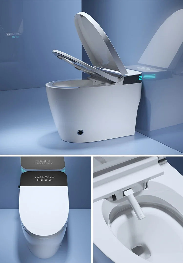 Black MC The Black Diamonds smart toilet with voice control, instant hot water, and no water pressure limits, designed for modern bathrooms.