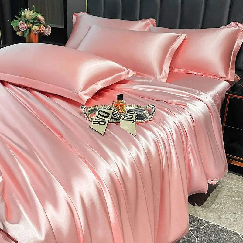 Luxury MC THE BLACK DIAMOND bedsheet set with cover, pillowcases, suitable for single or double beds, elegant and comfortable.