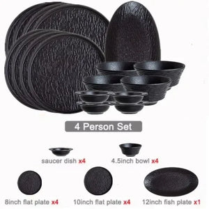 black 4people set
