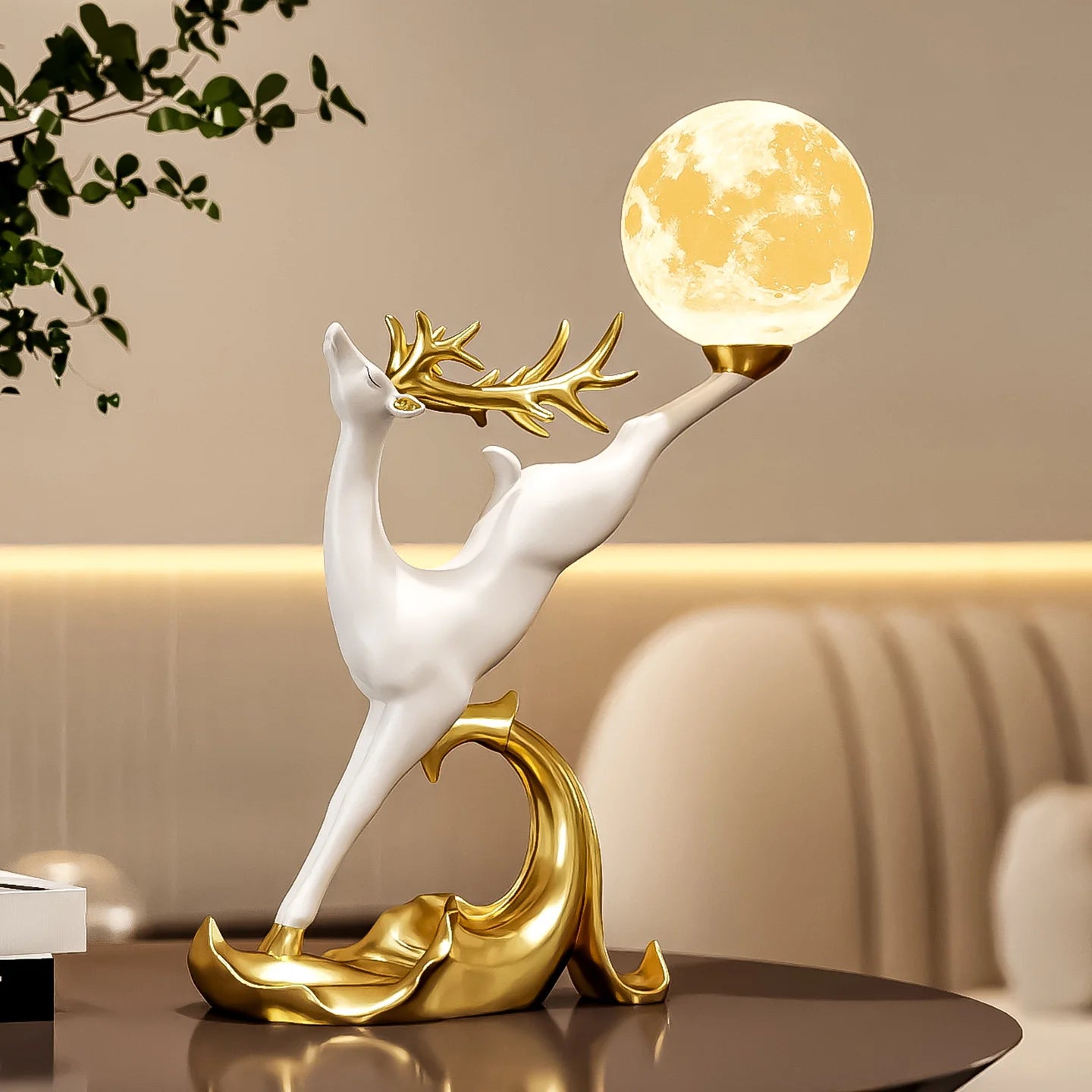 Nordic luxury deer figurine ornament by 𝕄𝕔 𝕋𝕙𝕖 𝔹𝕝𝕒𝕔𝕜 𝔻𝕚𝕒𝕞𝕠𝕟