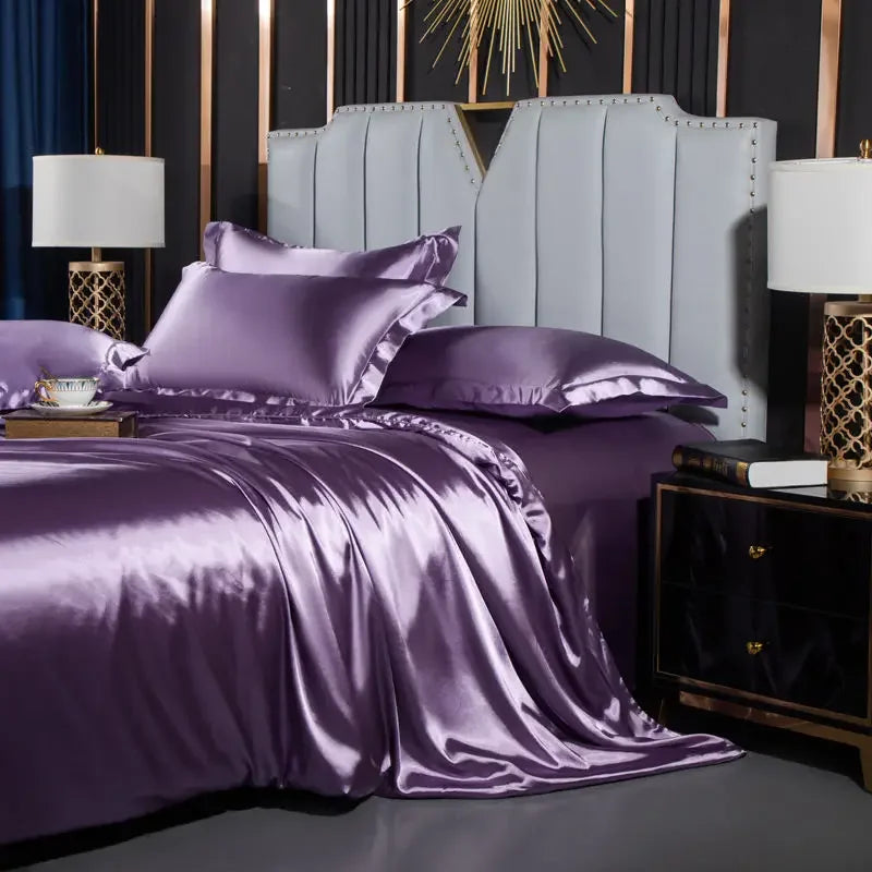 Luxury MC THE BLACK DIAMOND bedsheet set with pillowcases, featuring elegant cover bed sheet for couples and singles.