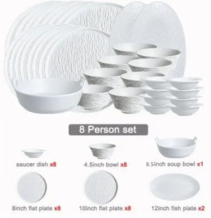 white 8people set