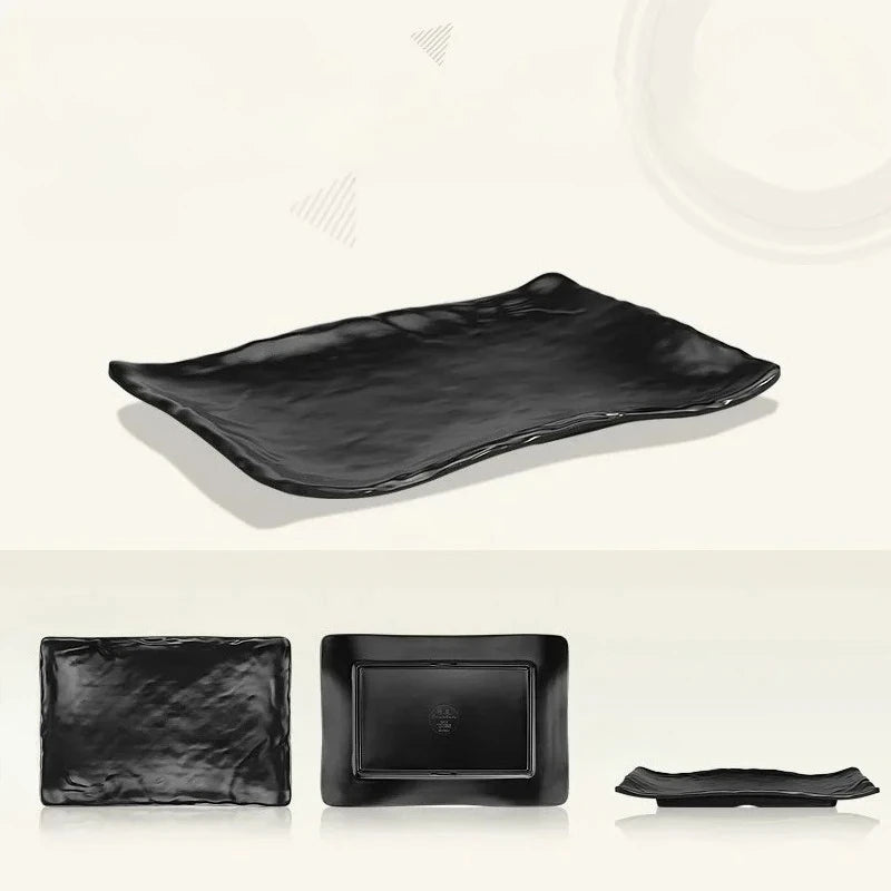 Black rectangular melamine plate from 𝕄𝕔 𝕋𝕙𝕖 𝔹𝕝𝕒𝕔𝕜 𝔻𝕚𝕒𝕞𝕠𝕟�