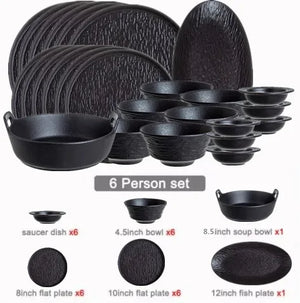 black 6people set