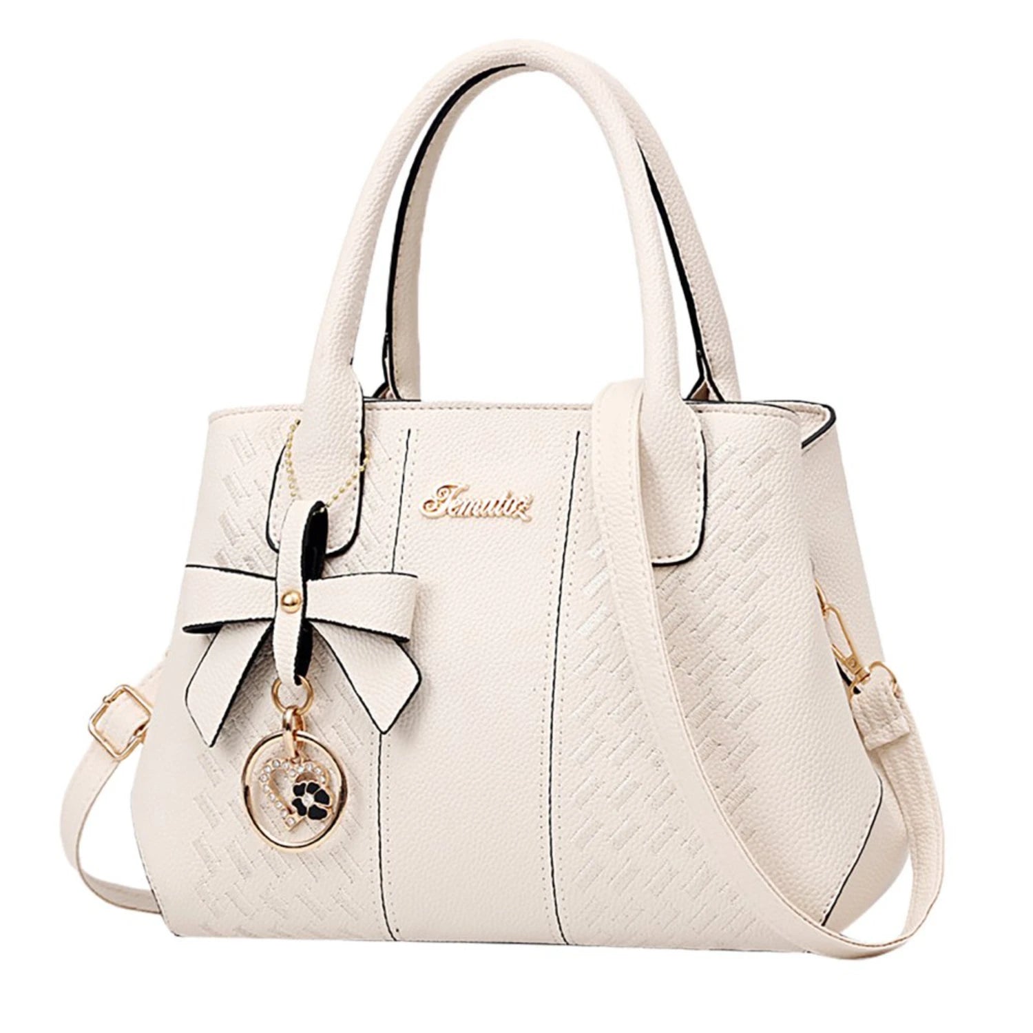Large capacity leather messenger handbag for women by MC THE BLACK DIAMOND, showcasing a stylish, functional female bag with multiple compartments.