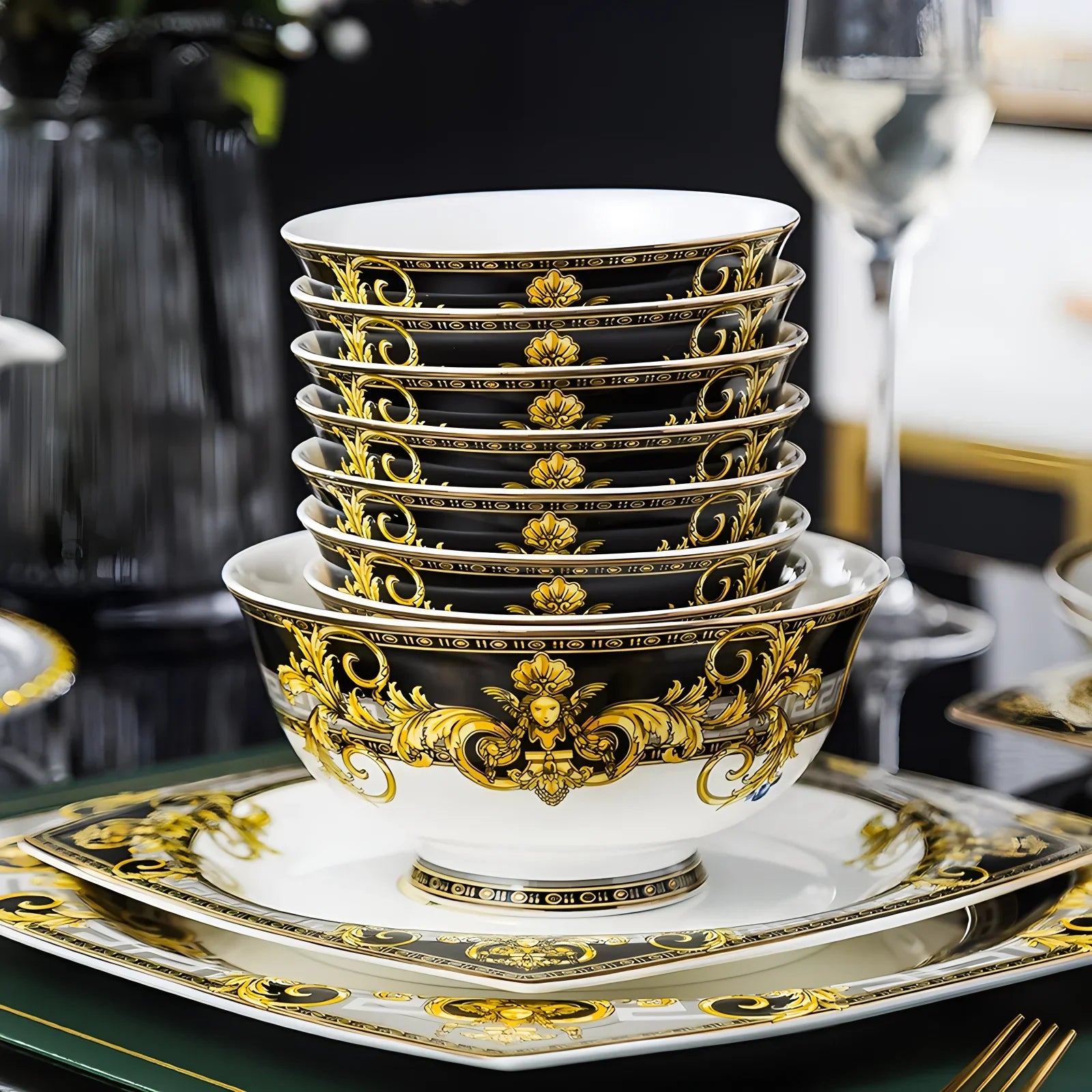 Eco-friendly ceramic dinnerware set by 𝕄𝕔 𝕋𝕙𝕖 𝔹𝕝𝕒𝕔𝕜 𝔻𝕚𝕒𝕞𝕠𝕟�