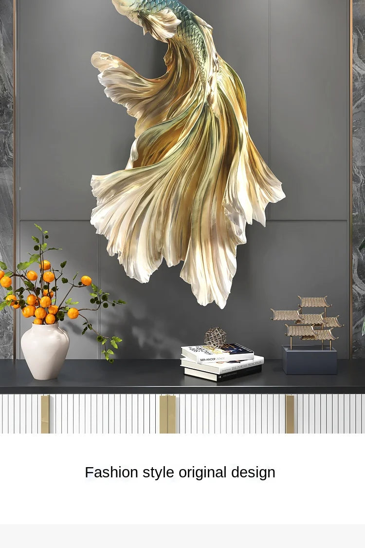 Nordic Home Fighting Fish sculpture by 𝕄𝕔 𝕋𝕙𝕖 𝔹𝕝𝕒𝕔𝕜 𝔻𝕚𝕚𝕒𝕞𝕠�
