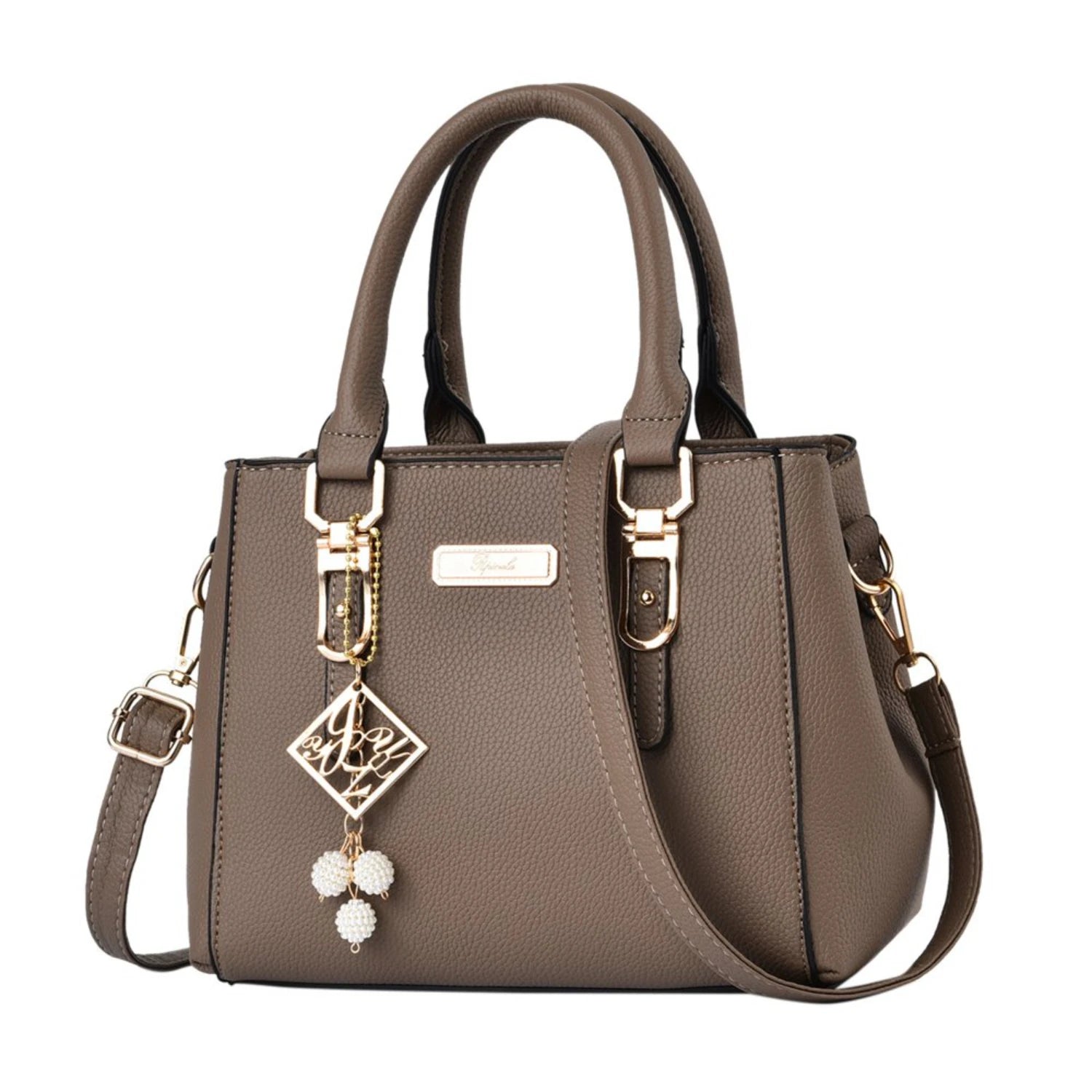Large capacity leather messenger handbag for women by MC THE BLACK DIAMOND, featuring a stylish and functional design.