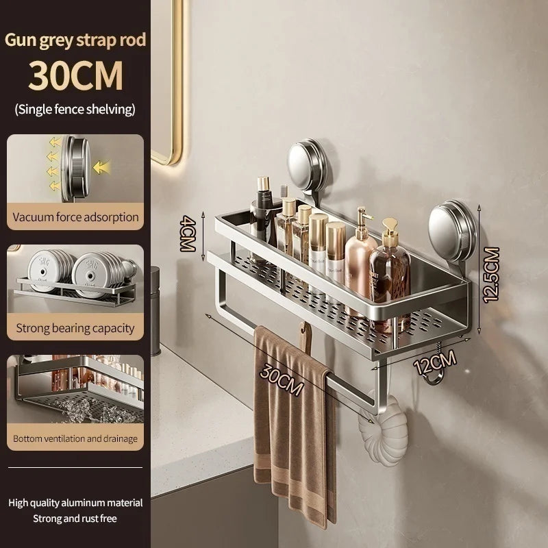Non-drill bathroom suction cup rack wall shelves by 𝕄𝕔 𝕋𝕙𝕖 𝔹𝕝𝕒𝕔𝕜 𝔻𝕚𝕒𝕞𝕠�