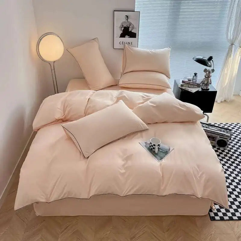 Black bedding set with minimalist quilt design, queen/king size bedsheets from 𝕄𝕔 𝕋𝕙𝕖 𝔹𝕝𝕒𝕔𝕜 𝔻𝕚𝕒�