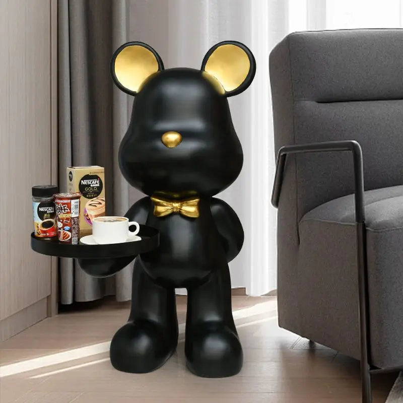 Creative doll bear figurine in soft decor style, suitable for living room or reception, by 𝕄𝕮 𝕋𝕙𝕖 𝔹𝕝𝕒𝕔𝕜 𝔻𝕚�