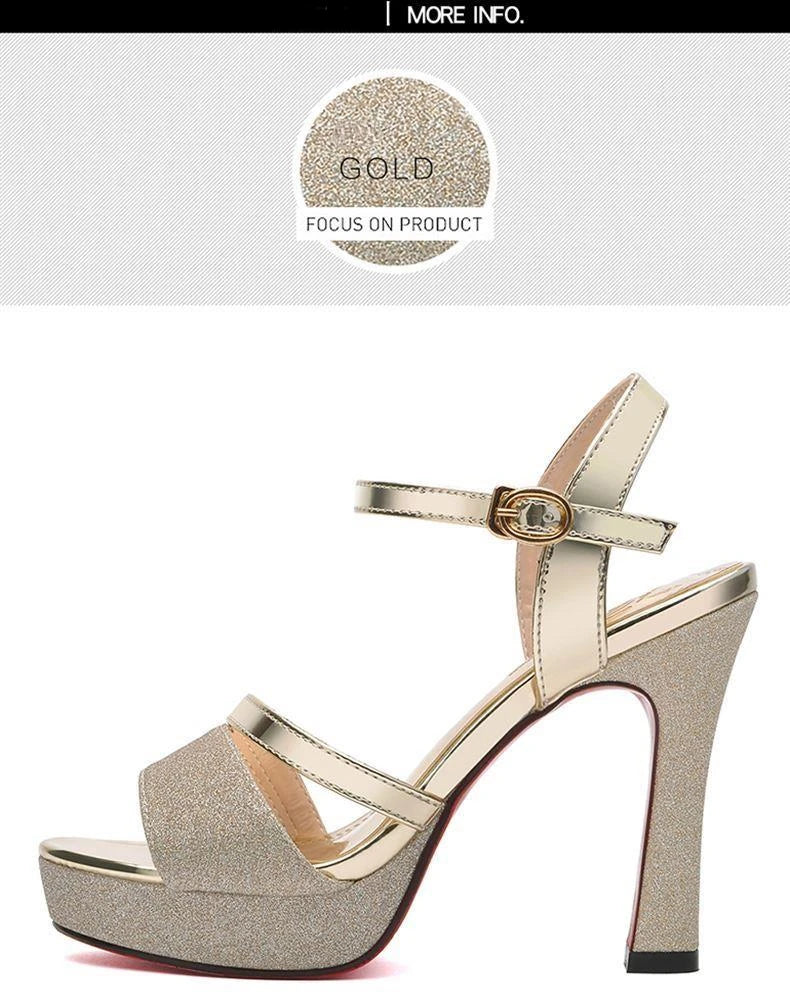 MC THE BLACK DIAMOND luxury women's high heels with peep toe, fish mouth design, 11.5cm high heels, stylish women’s sandals