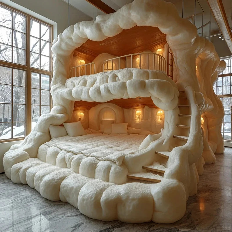 Designer explosion cream wind bed frame by 𝕄𝕔 𝕋𝕙𝕖 𝔹𝕝𝕒𝕔𝕜 𝔻𝕚𝕒𝕞𝕠𝕟�