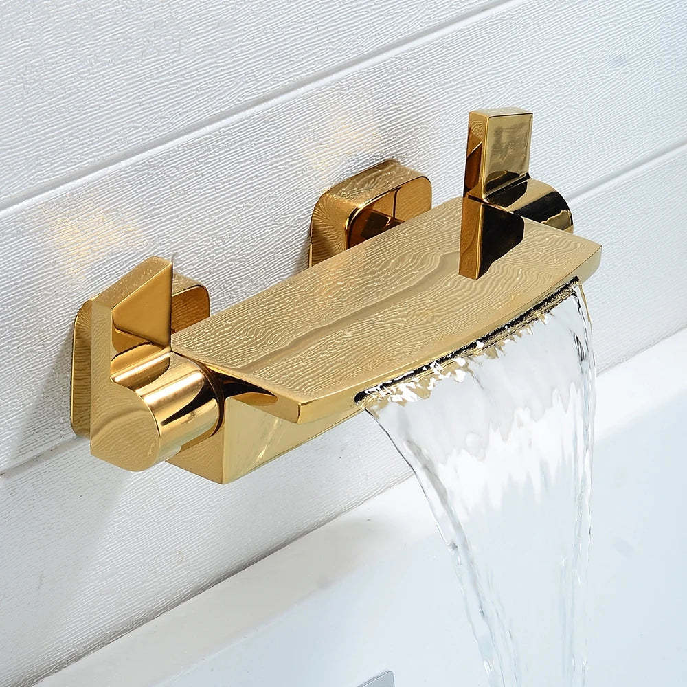 Black bath waterfall faucet by 𝕄𝕔 𝕋𝕙𝕖 𝔹𝕝𝕒𝕔𝕜 𝔻𝕚𝕒𝕞𝕠𝕟𝕕