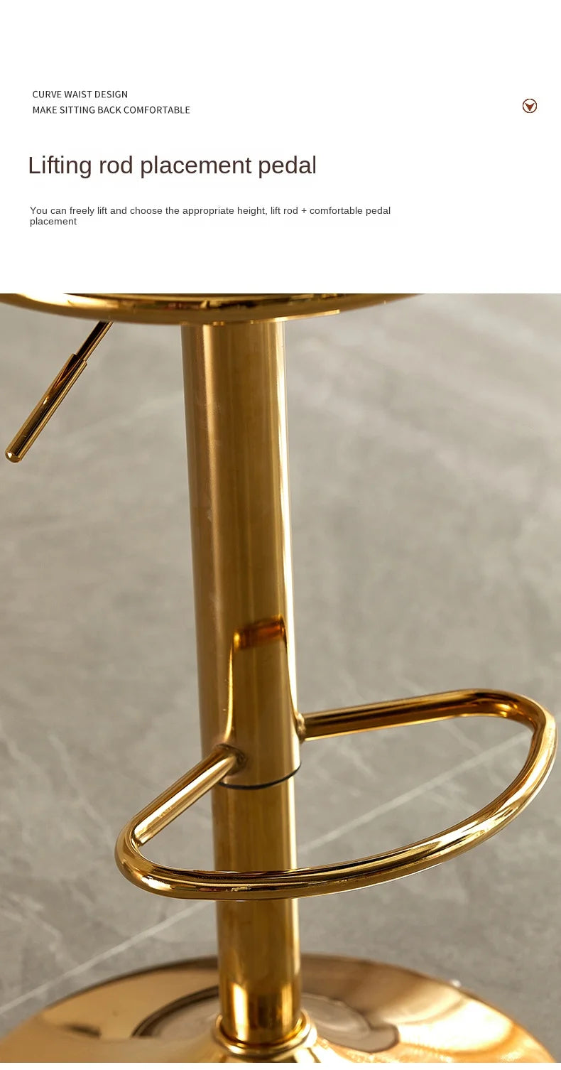 Adjustable velvet bar stool with backrest and rotating lift feature from 𝕄𝕔 𝕋𝕙𝕖 𝔹𝕝𝕒𝕔𝕜 𝔻𝕚𝕒𝕞�