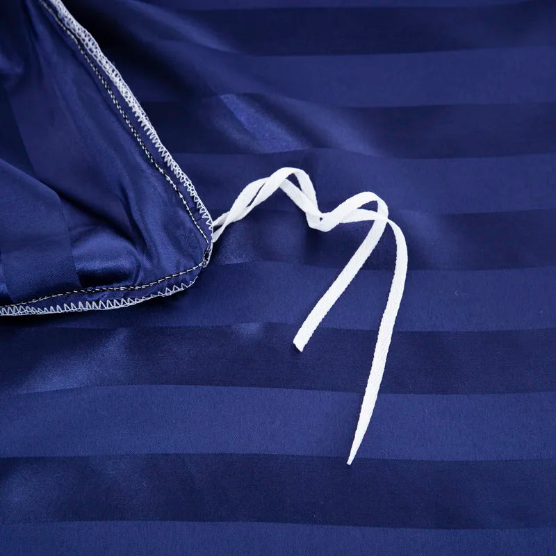 Luxury ivory white satin striped duvet cover set by 𝕄𝕔 𝕋𝕙𝕖 𝔹𝕝𝕒𝕔𝕜 𝔻𝕚𝕒𝕞𝕠�