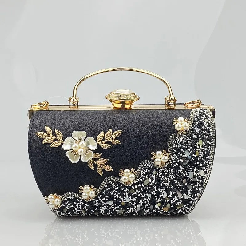 Women's black diamond party cocktail handbag by 𝕄𝕔 𝕋𝕙𝕖 𝔹𝕝𝕒𝕔𝕜 𝔻𝕚𝕒𝕞𝕠𝕟�