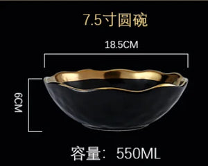 7.5 inch black bowl