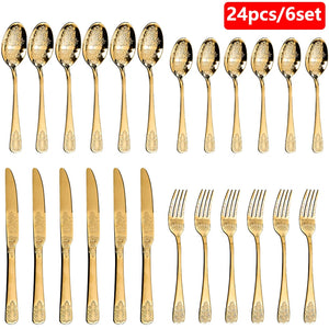 24 pièces dorées