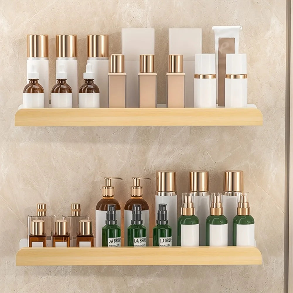 Wall-mounted Drilling Bathroom Storage Organizer by 𝕄𝕔 𝕋𝕙𝕖 𝔹𝕝𝕒𝕔𝕜 𝔻𝕚𝕒𝕞𝕠𝕟