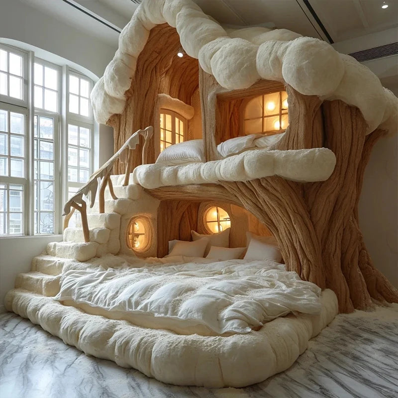 Designer explosion cream wind bed frame by 𝕄𝕔 𝕋𝕙𝕖 𝔹𝕝𝕒𝕔𝕜 𝔻𝕚𝕒𝕞𝕠𝕟�