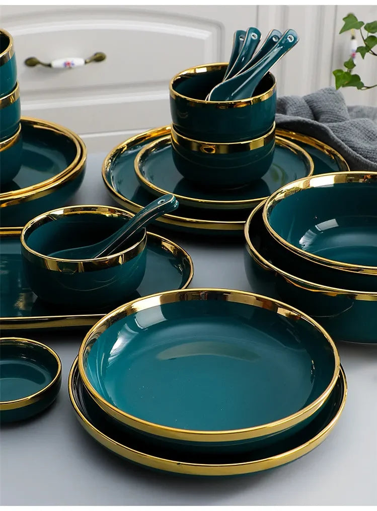 Green ceramic kitchen plate from 𝕄𝕔 𝕋𝕙𝕖 𝔹𝕝𝕒𝕔𝕜 𝔻𝕚𝕒𝕞𝕠𝕟𝕕