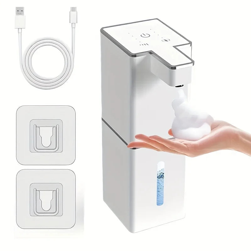 Wall-mounted MC THE BLACK DIAMOND automatic sensor soap dispenser for touchless hand washing in kitchen or bathroom.