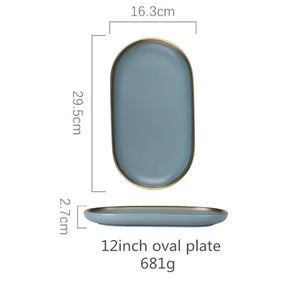 12inch oval plate