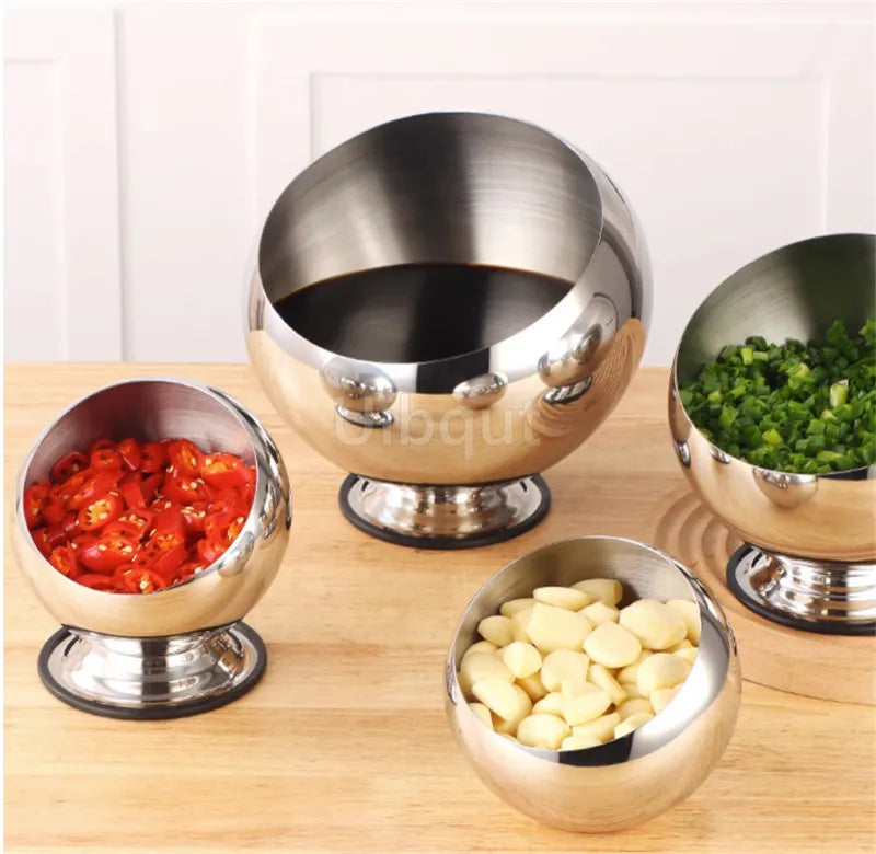 Stainless steel oblique-mouthed sauce bowl with lid, ideal for hot pot, salads, and seasoning, by 𝕄𝕔 𝕋𝕙𝕖 𝔹𝕝𝕒𝕔𝕜 �