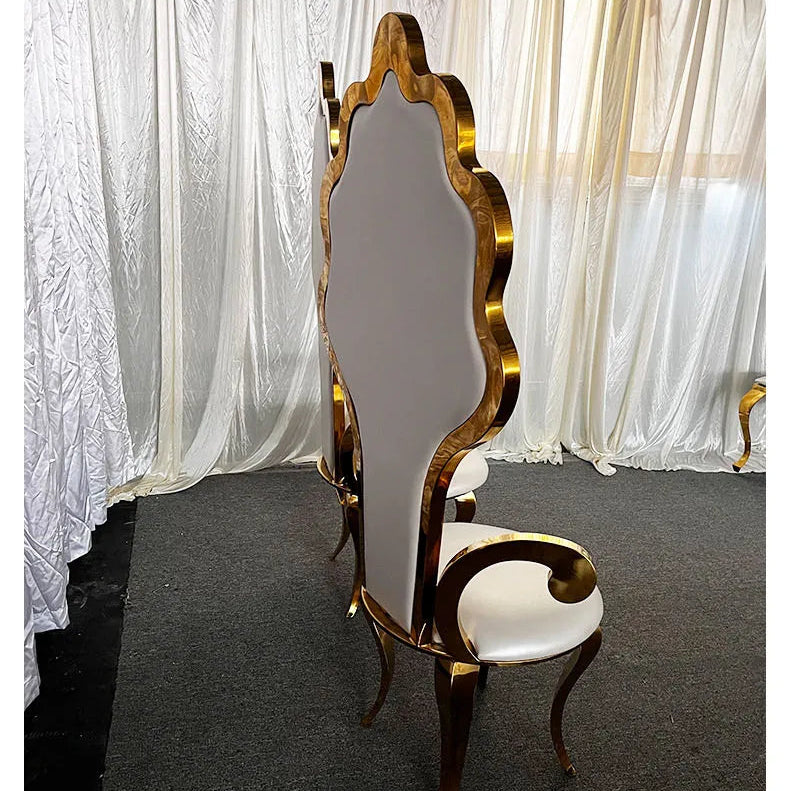 Stainless steel and leather dining chairs by 𝕄𝕔 𝕋𝕙𝕖 𝔹𝕝𝕒𝕔𝕜 𝔻𝕚𝕒𝕞𝕠𝕟