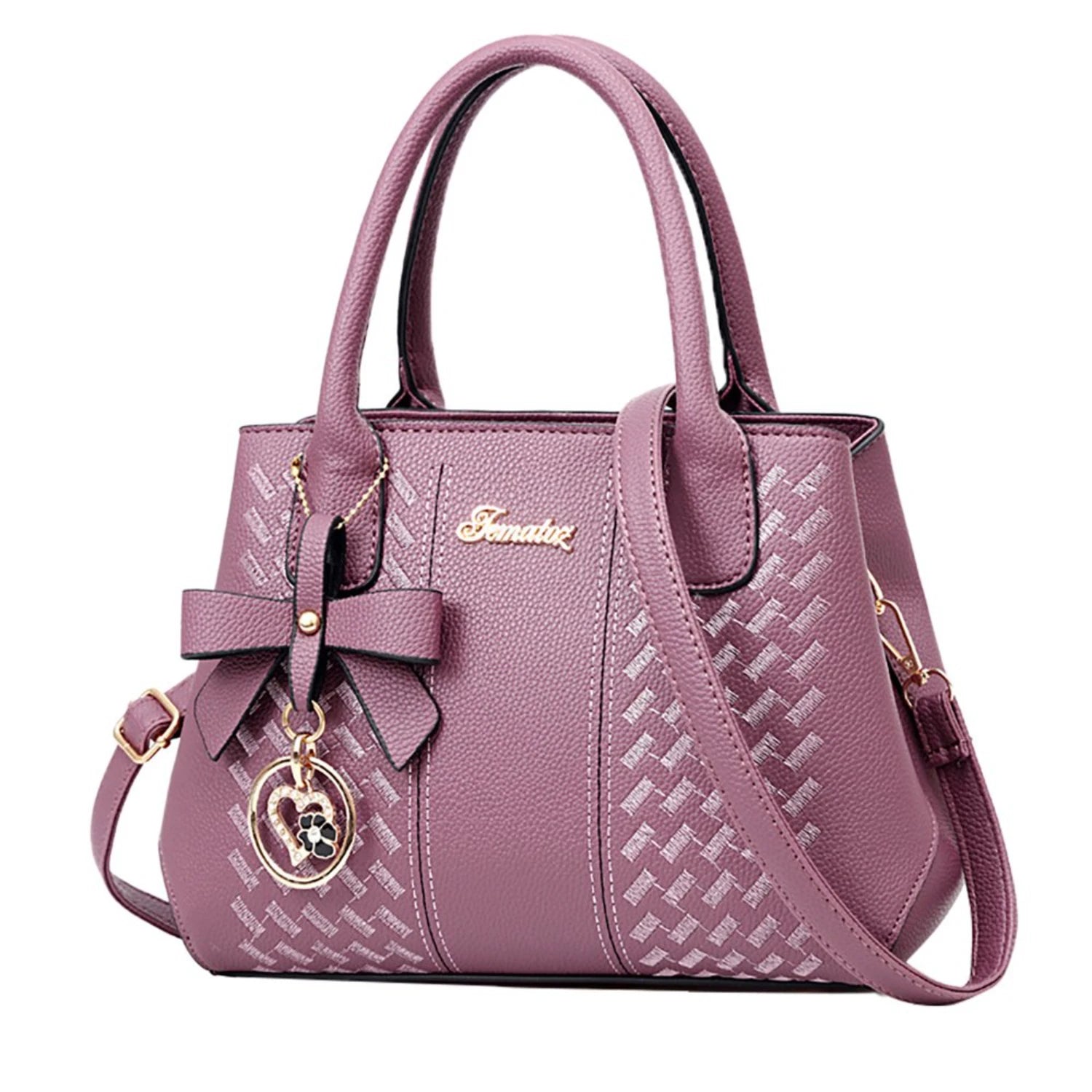 Large leather messenger handbag for women by MC THE BLACK DIAMOND, stylish fashion female bag with spacious capacity.