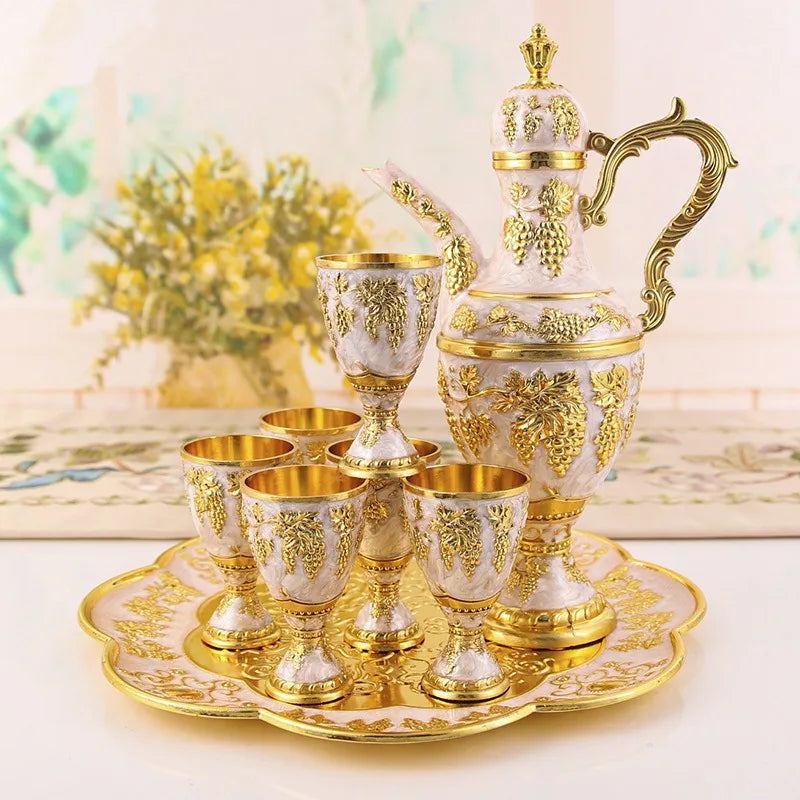 European retro palace wine set by 𝕄𝕔 𝕋𝕙𝕖 𝔹𝕝𝕒𝕔𝕜 𝔻𝕚𝕒𝕞𝕠𝕟�