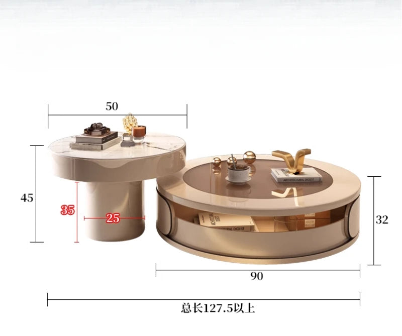 Minimalist Nordic luxury design coffee table by MC THE BLACK DIAMOND with sleek storage features and modern aesthetic.
