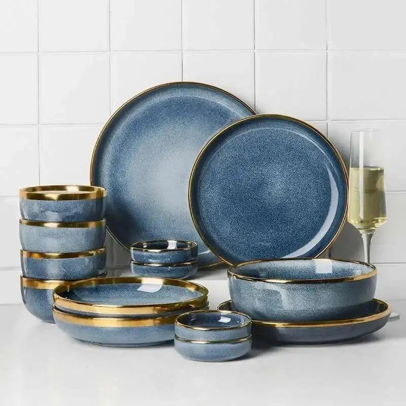 Light luxury ceramic dinner plate by 𝕄𝕔 𝕋𝕙𝕖 𝔹𝕝𝕒𝕔𝕜 𝔻𝕚𝕒𝕞𝕠𝕟�