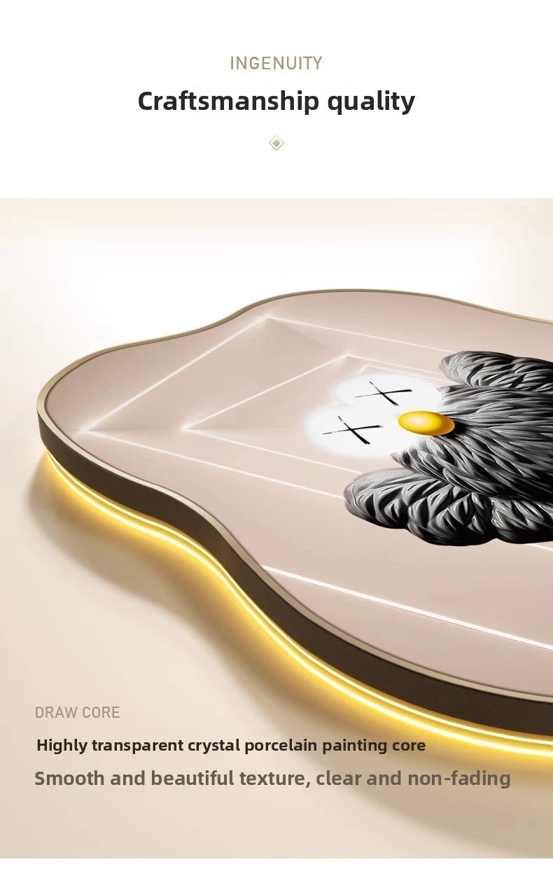 MC THE BLACK DIAMOND LED wall light fixture with koi fish design, hanging entrance decoration, remote control, corridor wall lamp