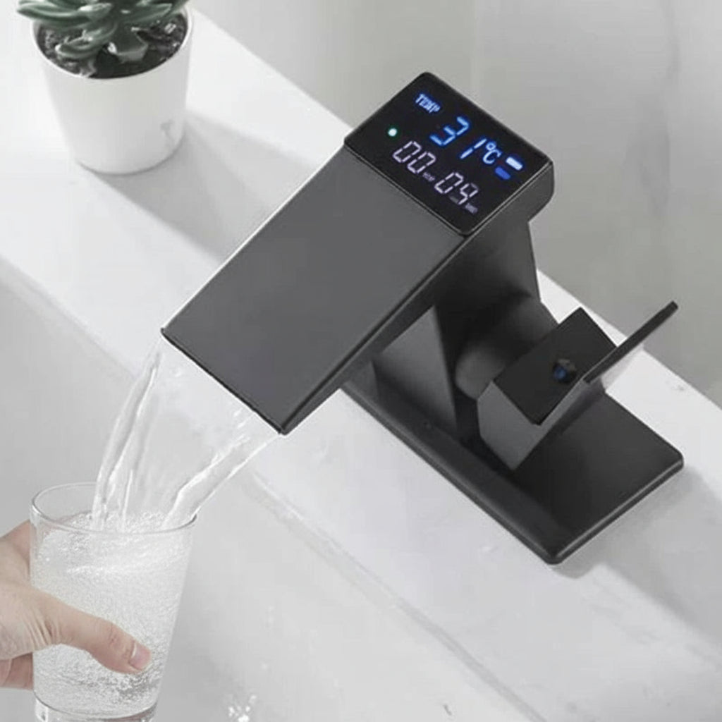 Smart digital display basin sink faucet by 𝕄𝕔 𝕋𝕙𝕖 𝔹𝕝𝕒𝕔𝕜 𝔻𝕚𝕒𝕞𝕠𝕟�