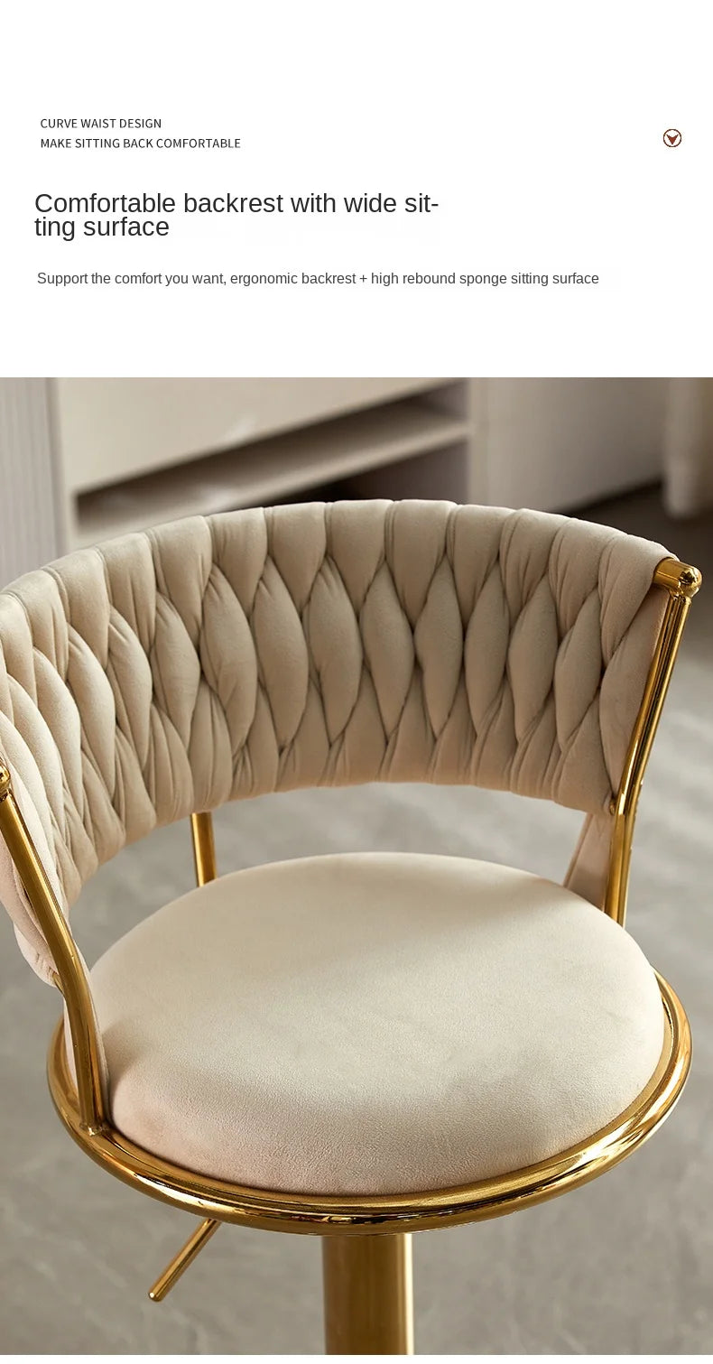 Adjustable velvet bar stool by 𝕄𝕔 𝕋𝕙𝕖 𝔹𝕝𝕒𝕔𝕜 𝔻𝕚𝕒𝕞𝕠𝕟�