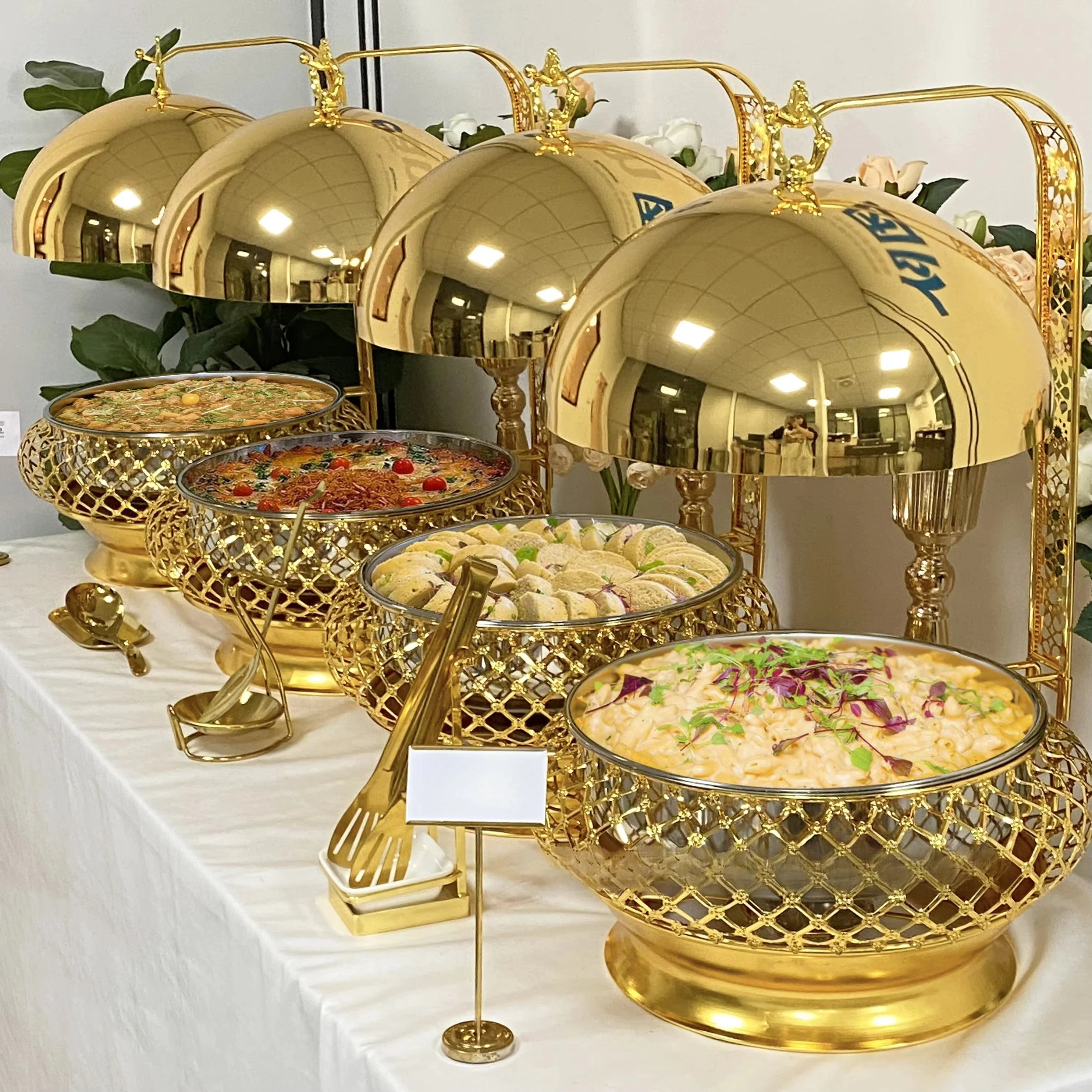 Stainless steel MC THE BLACK DIAMOND chafing dish for wedding party hot pot buffet, hanging design for catering and warmer use