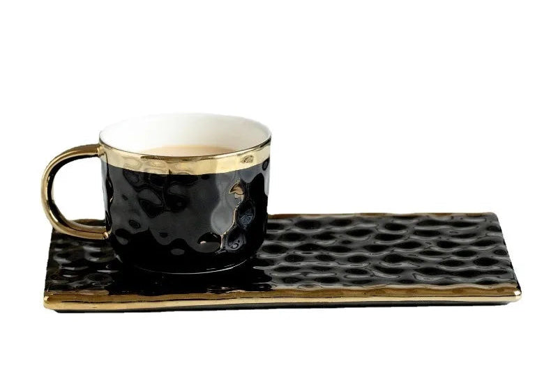 Ceramic coffee cup and breakfast plate set by 𝕄𝕮 𝕋𝕙𝕖 𝔹𝕝𝕒𝕔𝕜 𝔻𝕚𝕒𝕞𝕠�