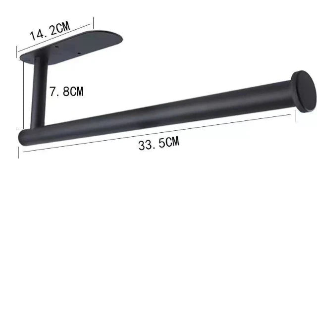 Self-adhesive stainless steel paper towel holder for under cabinet kitchen use, with screw mounting option by 𝕄𝕔 𝕋𝕙𝕖 𝔹𝕝𝕒𝕔𝕜 𝔻�