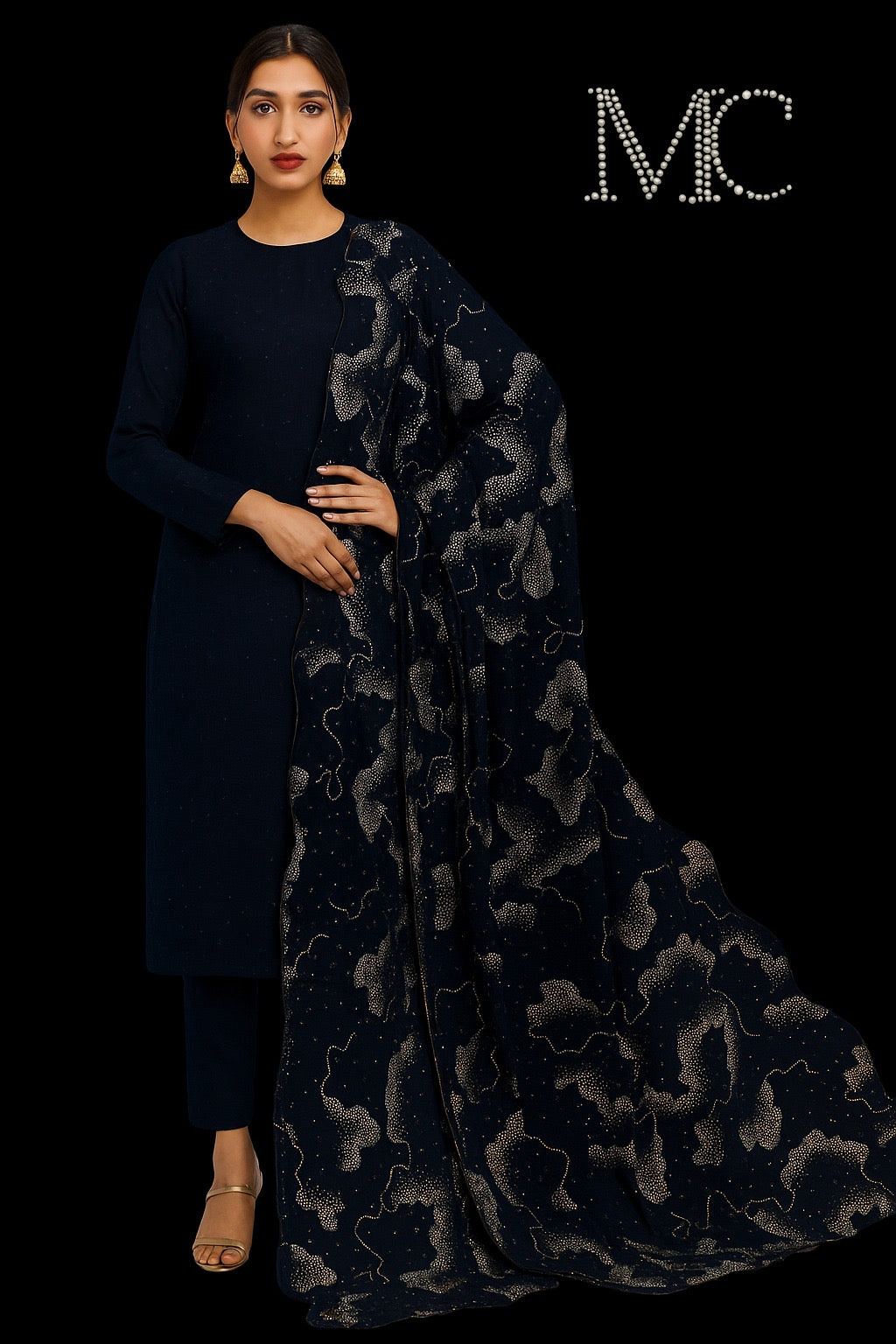 Luxurious MC THE BLACK DIAMOND velvet fabric, soft and plush with a rich, smooth texture perfect for high-end upholstery or fashion.